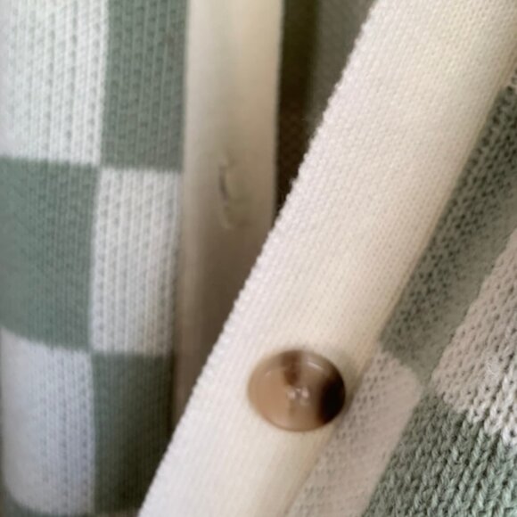 Oak + Fort checkered knit cardigan - Picture 2 of 5